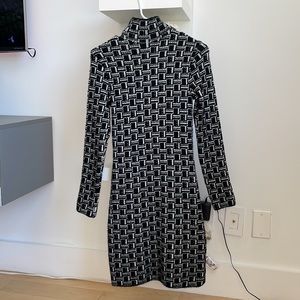 ZARA GEOMETRICAL JACQUARD KNIT DRESS (Small)